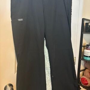 Cherokee Workwear Black Straight-Leg Scrub Pants